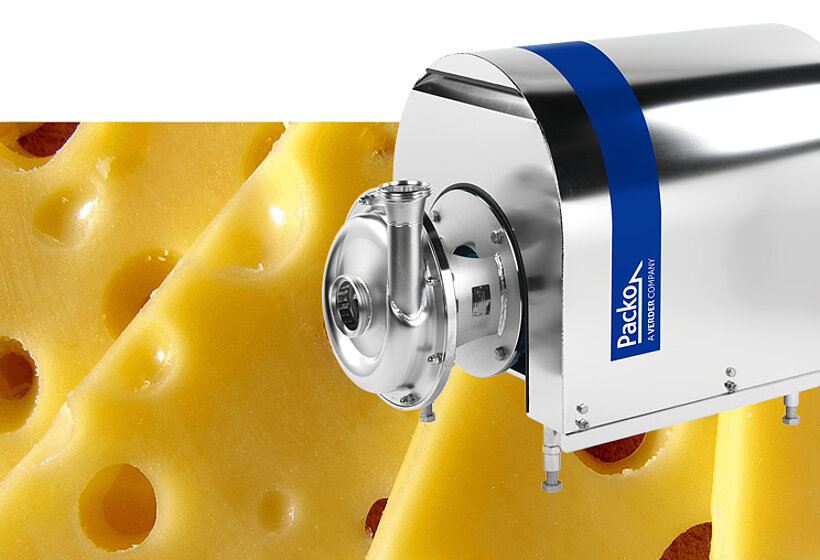 Pompaggio della cagliata nel formaggio a pasta dura