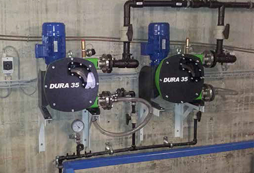 Verderflex peristaltic pumps replaces mag drive pumps in water treatment